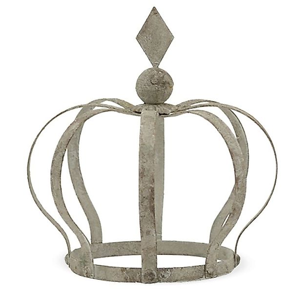 matches21 HOME & HOBBY Gartenfigur Kronen grau Metall Shabby - div Größen günstig online kaufen
