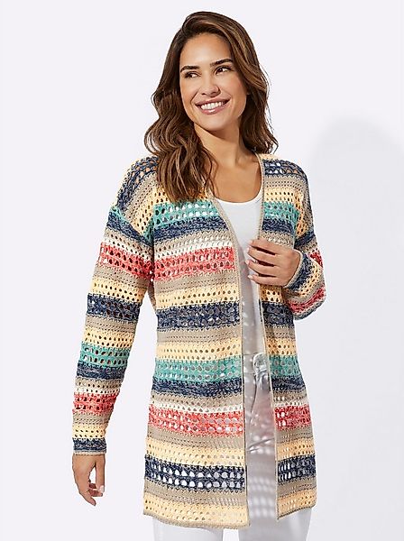 Sieh an! Strickjacke Ajour-Strickjacke Langarm Ajour günstig online kaufen