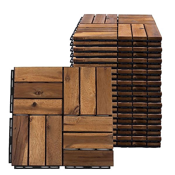 etc-shop Holzfliesen, Holzfliese Akazie 30 x günstig online kaufen
