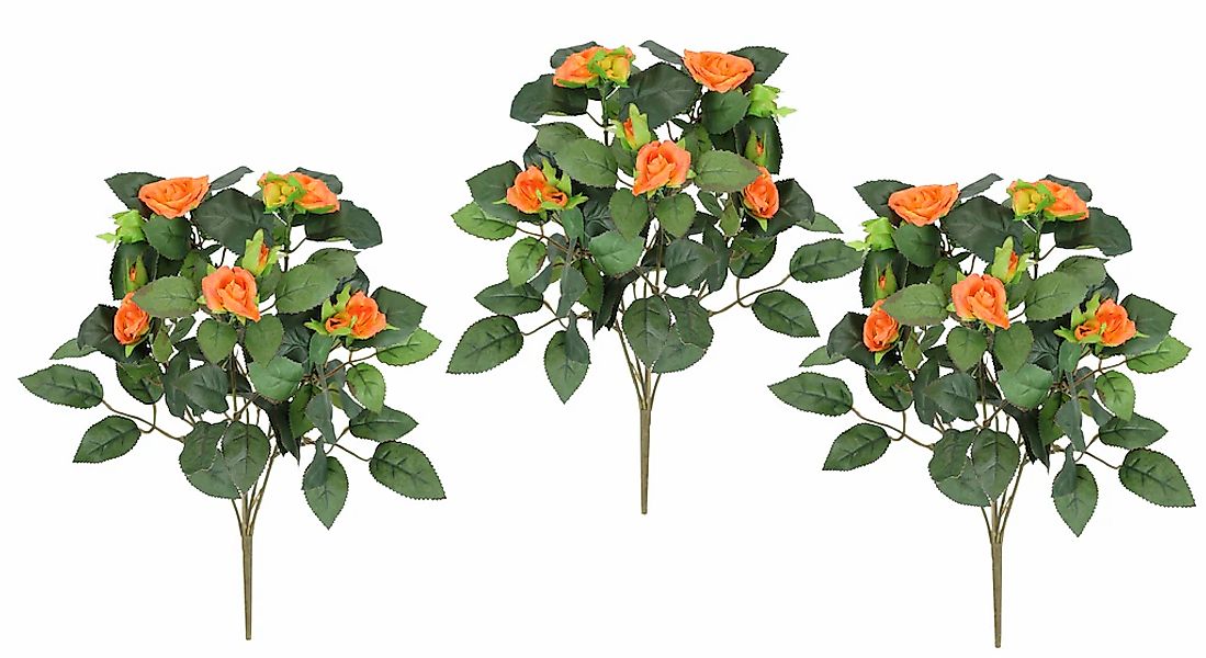 I.GE.A. Kunstblume "Künstlicher Rosenbusch", Kunstrose Blume Strauß Bouquet günstig online kaufen