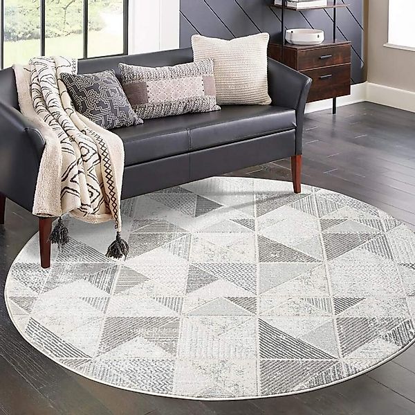 Carpet City Teppich »ANTIK231«, rund, 10 mm Höhe, Kurzflor, 3D-Optik, Klass günstig online kaufen