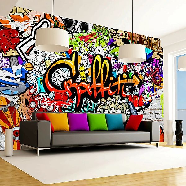 home24 Vlies Fototapete Colorful Graffiti günstig online kaufen