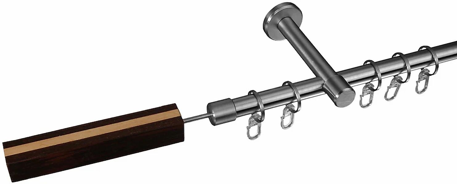Liedeco Gardinenstange "Stil Viborg" Ø 16 mm 1 läufig-läufig Fixmaß 1-läufi günstig online kaufen