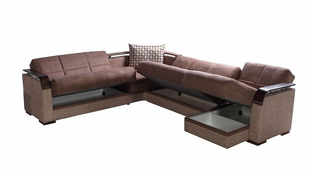 Xlmoebel Ecksofa Braunes Luxus-Ecksofa in L-Form für das Wohnzimmer - Wohnl günstig online kaufen