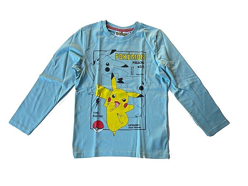 POKÉMON Langarmshirt in hellblau günstig online kaufen