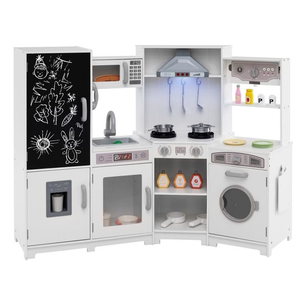 COSTWAY Spielküche Holz, Kinder Holz, Kinder-Küchenset günstig online kaufen