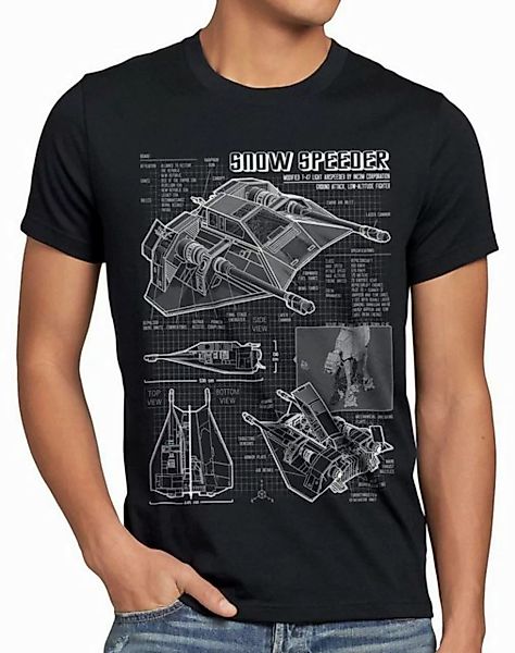 Print-Shirt Herren T-Shirt Snow Speeder T-47 krieg der star hoth air wars s günstig online kaufen