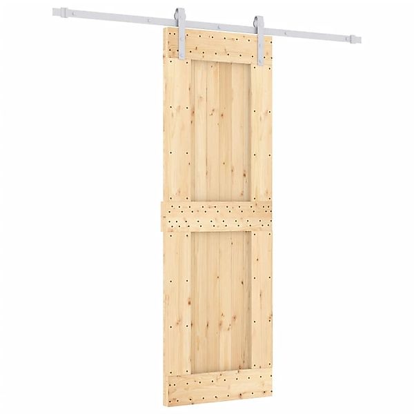 vidaXL Schiebetür mit Beschlag 70x210 cm Massivholz Kiefer 3203032 günstig online kaufen