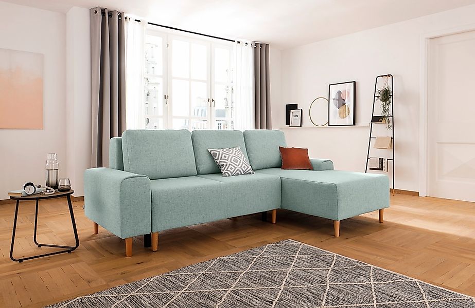 INOSIGN Ecksofa »Samu L-Form«, wahlweise mit Bettfunktion und Bettkasten günstig online kaufen