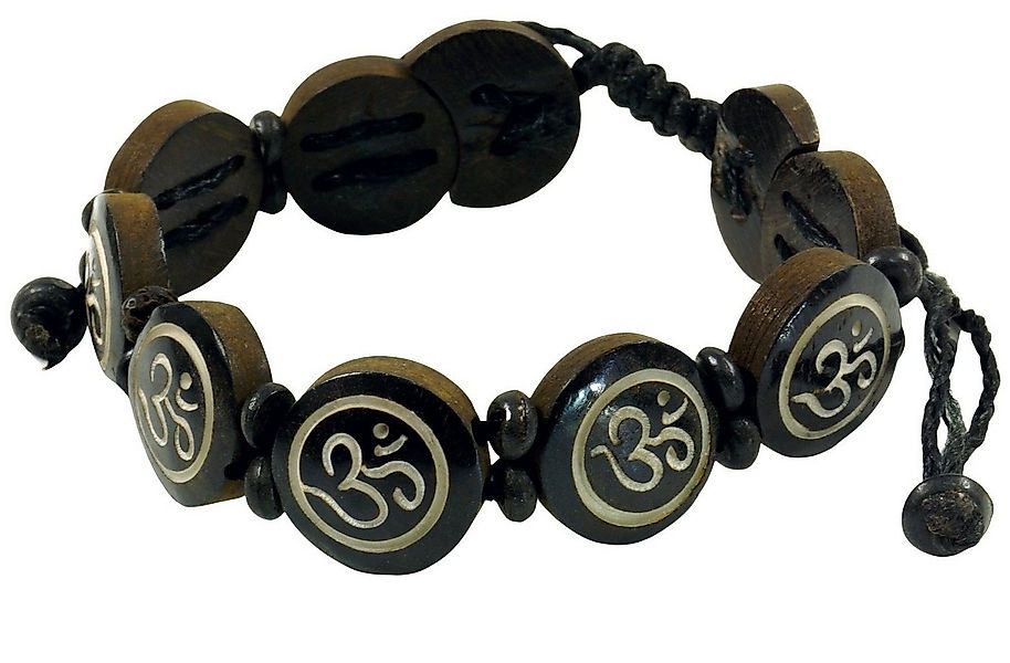 Guru-Shop Armreif Buddhistisches Armband OM, Yogaschmuck - braun.. günstig online kaufen