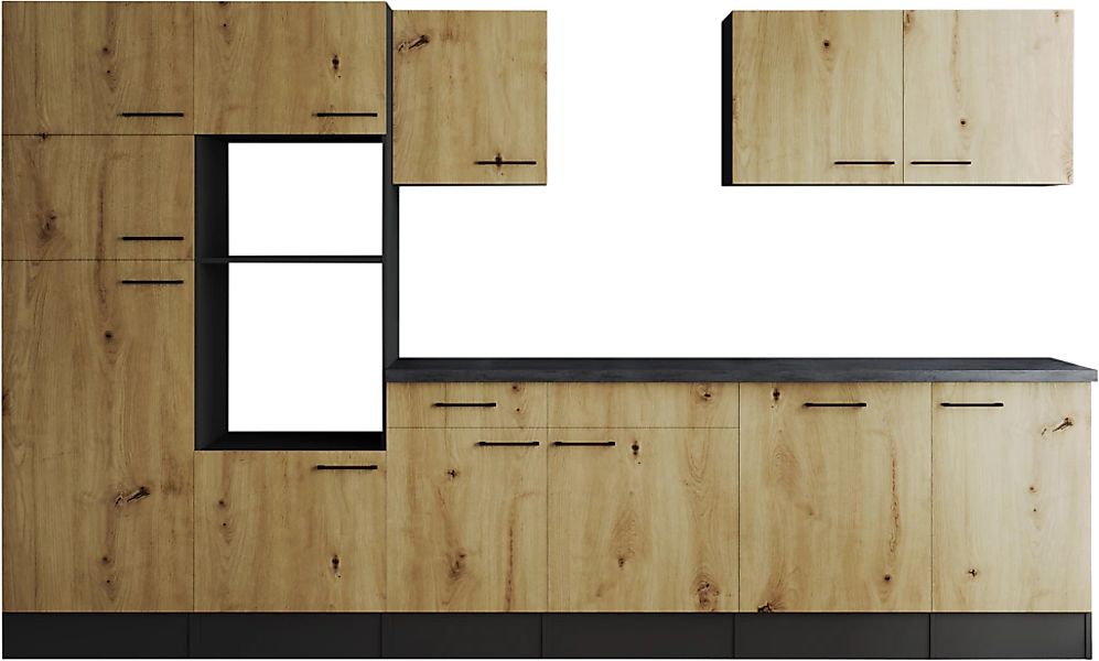 RESPEKTA Küchenzeile "Oliver" Breite 340 cm, 90 cm Arbeitshöhe, in exklusiv günstig online kaufen