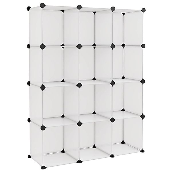 vidaXL Regalsystem mit 12 Würfeln Transparent PP 340550 günstig online kaufen