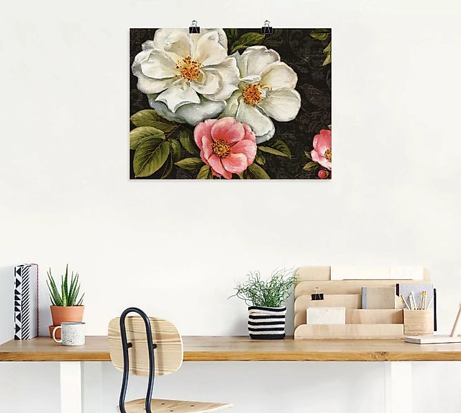Artland Wandbild "Blumen Damast I", Blumen, (1 St.) günstig online kaufen