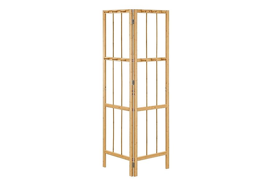 en.casa Garderobenpaneel, »Hyllestad« Klappgarderobe 165,5x92x8cm Bambus günstig online kaufen
