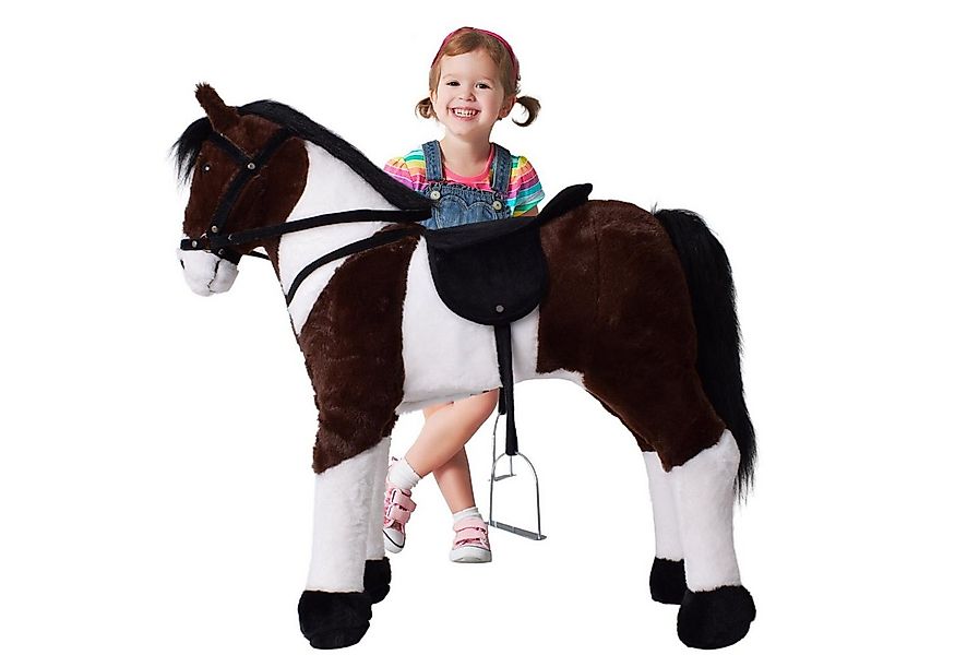 TE-Trend Reitpferd 70 cm Spielzeug Schaukelpferd Pferd zum Draufsitzen brau günstig online kaufen
