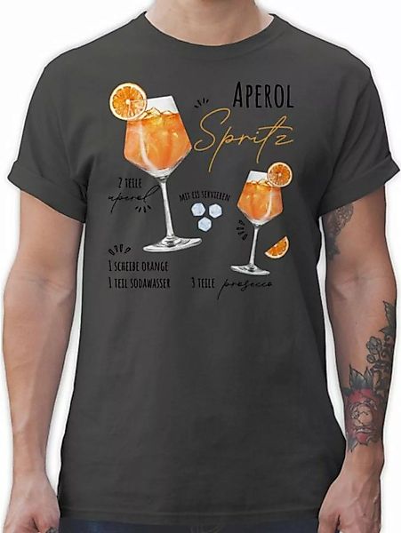 Shirtracer T-Shirt Aperol Spritz Rezept Lustig Geschenk Aperolfan Fanartike günstig online kaufen