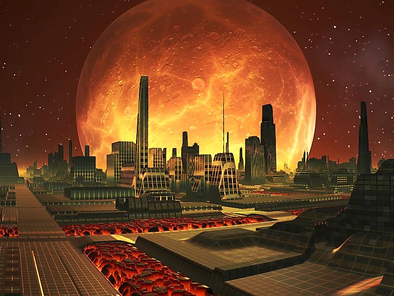 Papermoon Fototapete "PLANETEN-FUTURISTISCH WELTRAUM MOON GALAXIE UNIVERSUM günstig online kaufen