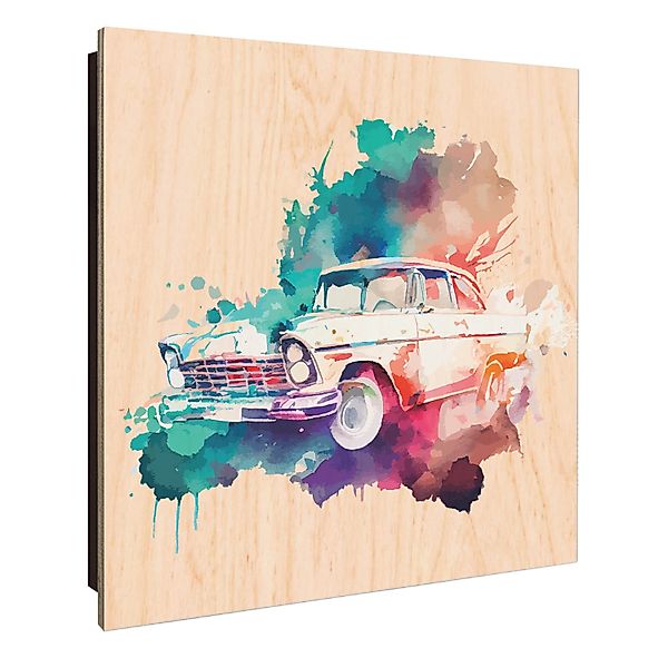 Banjado Schlüsselkasten Holz 30x30cm Schwarz Scharnier Rechts 50 Haken Desi günstig online kaufen