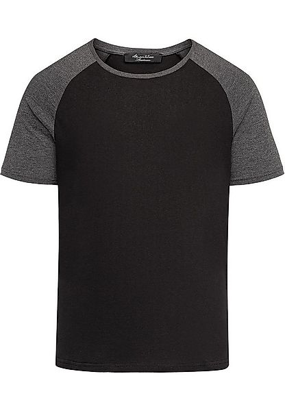 Amaci&Sons T-Shirt KENNER T-Shirt Herren Basic Raglan Shirt mit Rundhalsaus günstig online kaufen
