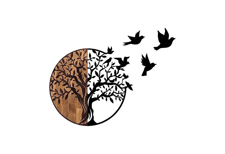 Wallity Wanddekoobjekt 50% WOODEN (Thickness: 3 cm) / 50% METAL (Thickness: günstig online kaufen