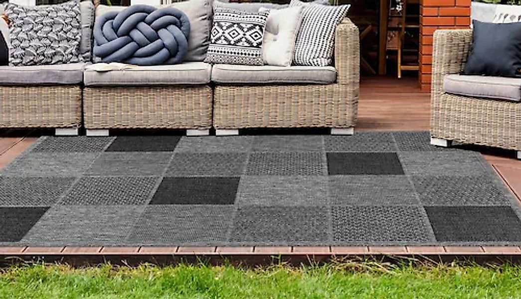 my home Teppich »Kaspar«, rechteckig, 5 mm Höhe, Innen-und Outdoor geeignet günstig online kaufen
