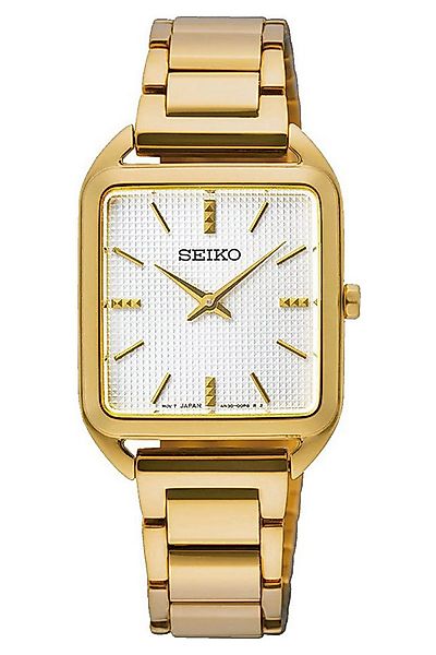 Seiko Quarzuhr Rechteckig Goldfarben günstig online kaufen