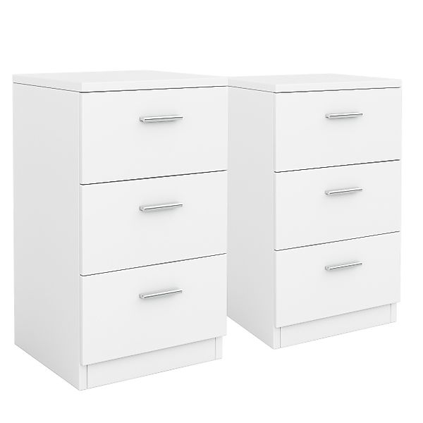 COSTWAY Nachttisch Aktenschrank (2-St), mit 3 günstig online kaufen