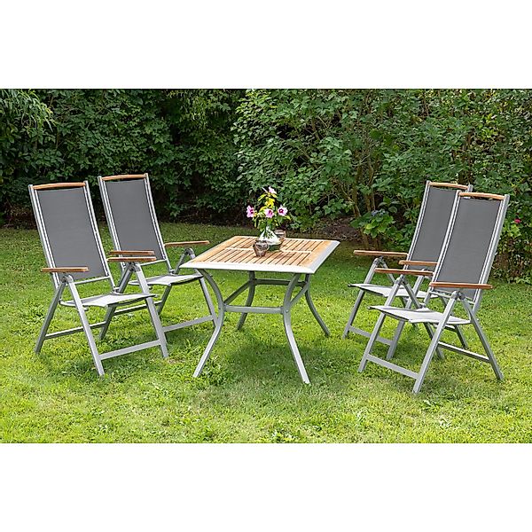 Merxx Siena Set 5-tlg. Gartentisch 140 x 80 cm günstig online kaufen