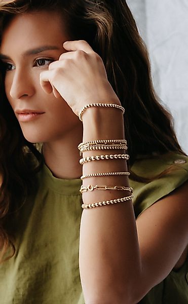 CLASSYANDFABULOUS Jewelry Perlenarmband Kugelarmband 4mm - günstig online kaufen