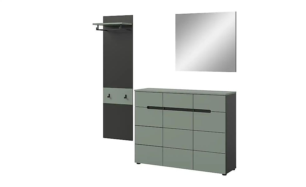 Garderobenkombination 3-teilig  Canu ¦ grau ¦ Maße (cm): B: 180 H: 190 Gard günstig online kaufen