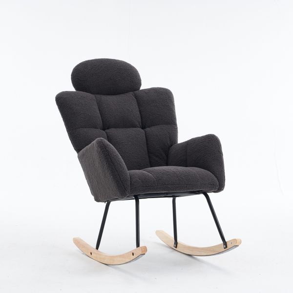 OKWISH Schaukelstuhl mit Kopfstütze (Schwingsessel,Schaukelsessel,Relaxsess günstig online kaufen