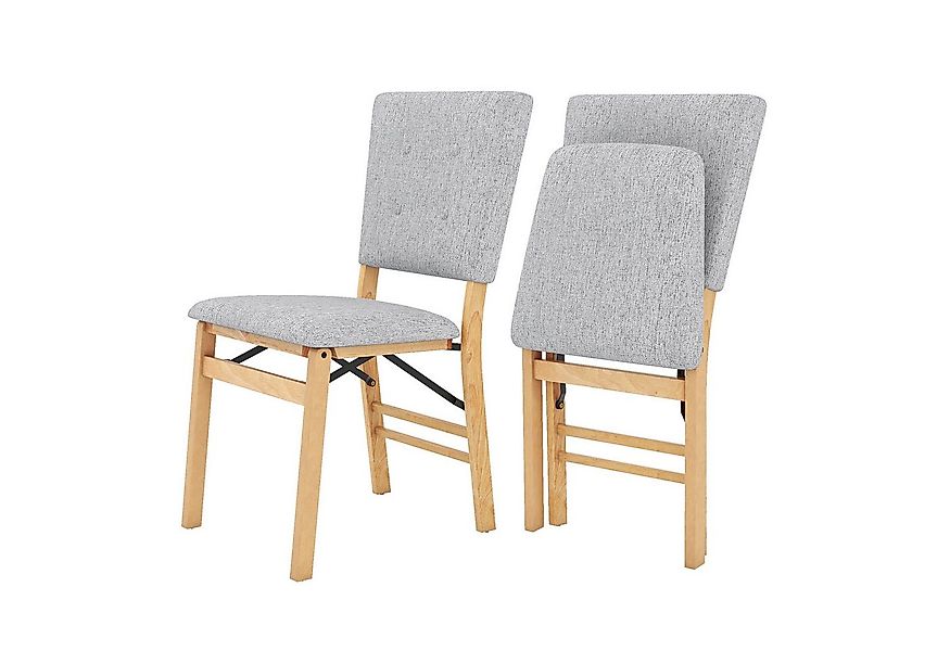 COSTWAY Esszimmerstuhl (2er Set), Klappstühle gepolstert Massivholz, 160kg günstig online kaufen