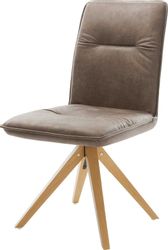 DELIFE Polsterstuhl Vinjo-Flex, Holzgestell kantig Natur günstig online kaufen