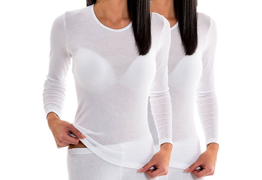 HERMKO Unterziehshirt 17830 2 Stück Damen langarm Unterhemd, Shirt aus Baum günstig online kaufen