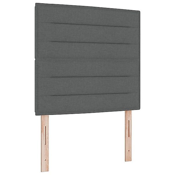 vidaXL Bett Boxspringbett mit Matratze Dunkelgrau 120x200 cm Stoff (1-tlg) günstig online kaufen