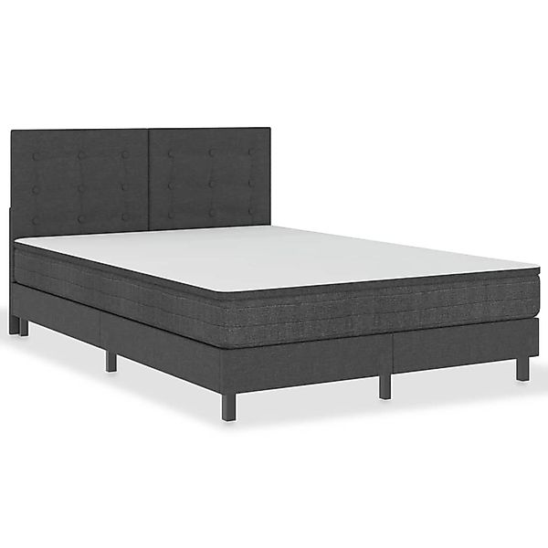 vidaXL Boxspringbett Dunkelgrau Stoff 140x200 cm627424 günstig online kaufen