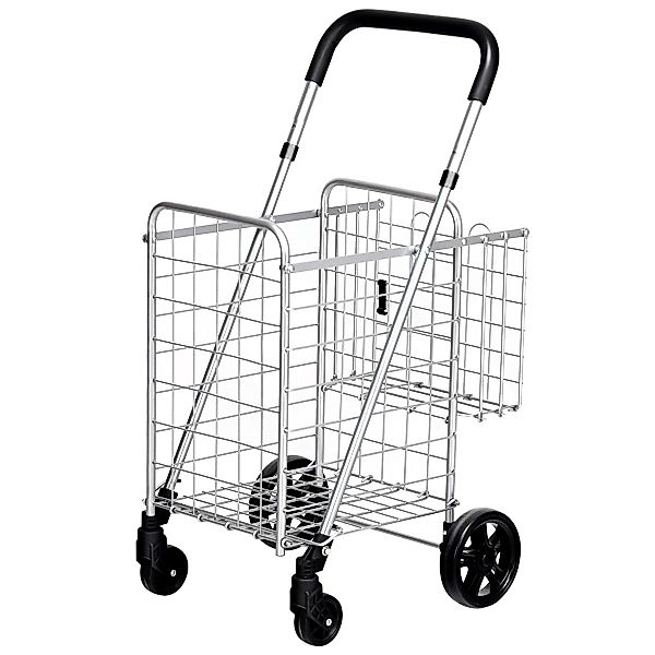 COSTWAY Einkaufstrolley, 48L+10L, mit verstellbarer Griff, günstig online kaufen