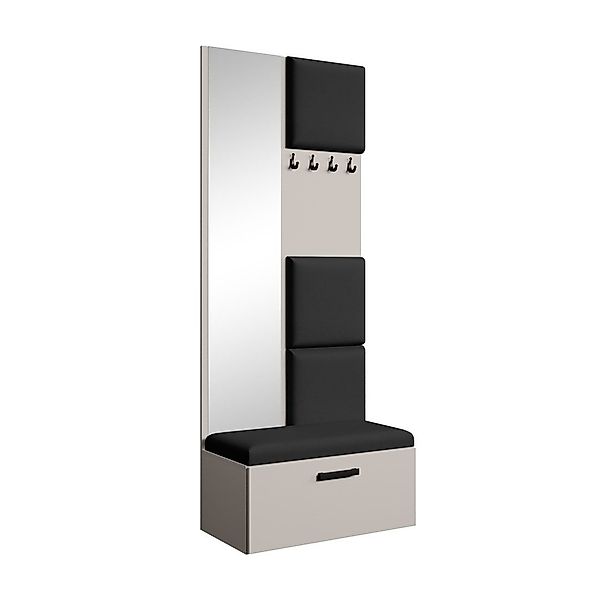 Beautysofa Garderobenschrank MARGARET III mit gepolsterten günstig online kaufen