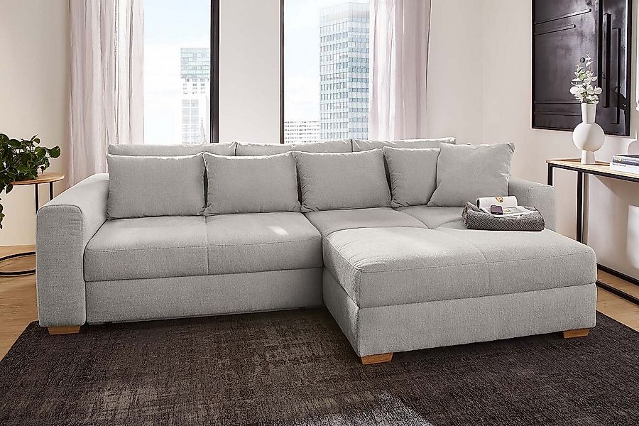 Jockenhöfer Gruppe Ecksofa "Kampen L-Form, B: 288 cm" mit Bettfunktion, Bet günstig online kaufen