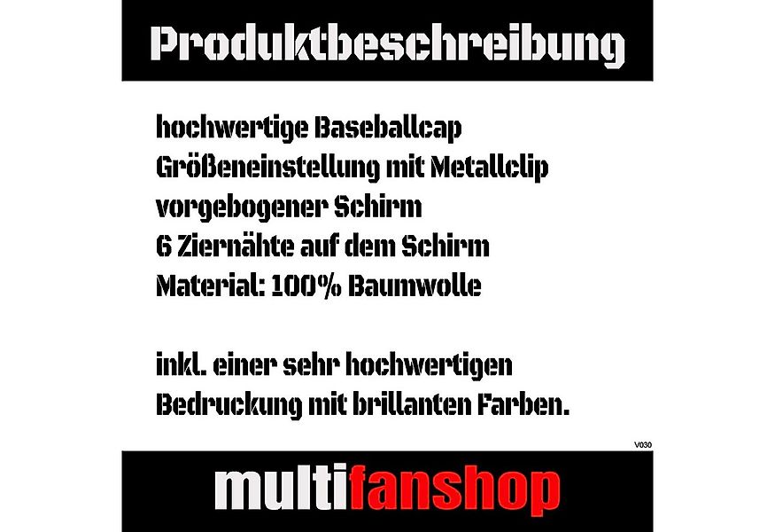 multifanshop Baseball Cap Mönchengladbach - Herzschlag - Mütze günstig online kaufen