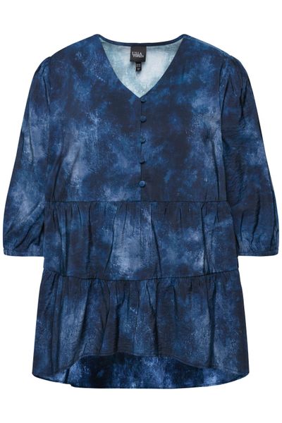 Ulla Popken Tunika Bluse Batikdruck A-Linie günstig online kaufen