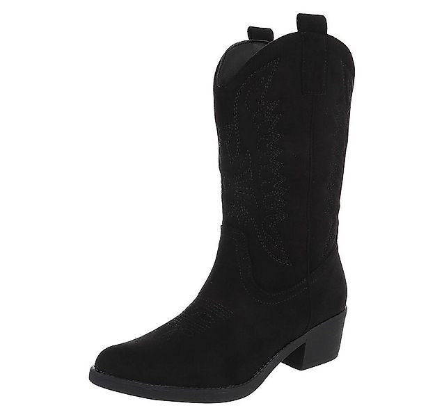 Ital-Design Elegante Damen-Stiefel mit Kunstvollen Details und Absatz Weste günstig online kaufen