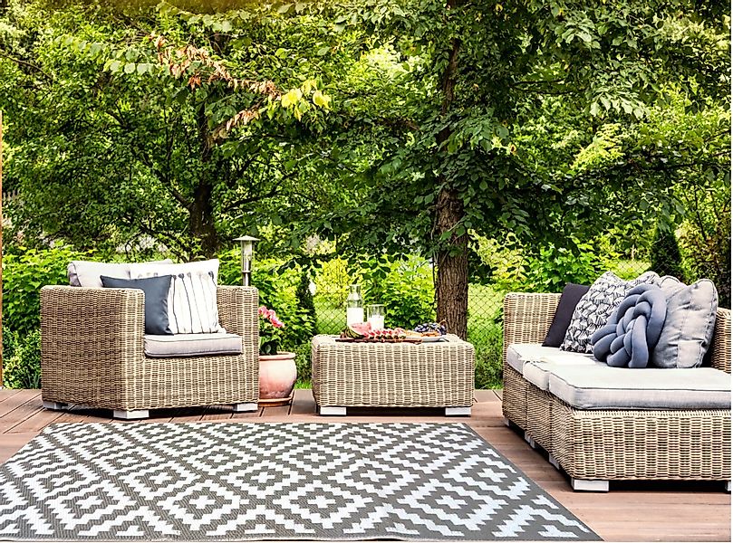 Jet-Line Outdoorteppich Gartenteppich grau 'Austin' 150x240 günstig online kaufen