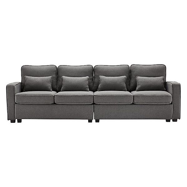 Thanaddo 4-Sitzer 4-Sitzer Sofa aus Leinenstoff,Viersitzer-Sofa mit Armlehn günstig online kaufen
