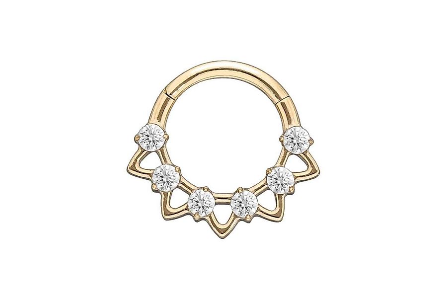 PIERCINGLINE Nasenpiercing Titan Segmentring Clicker KRISTALLE + SPITZEN Oh günstig online kaufen