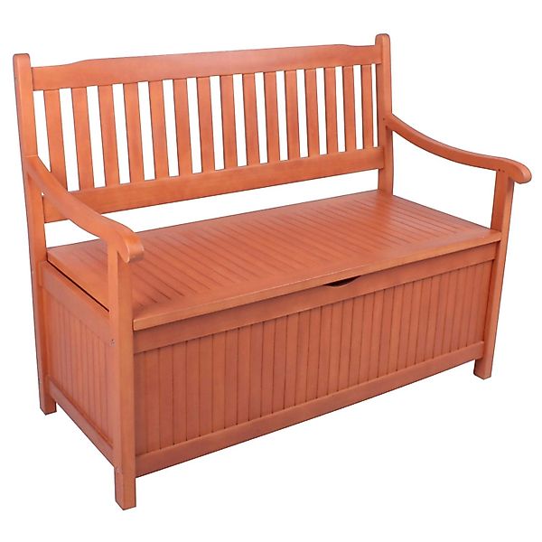 Jardinion Gartenbank 107cm x 59cm x 90cm Truhenbank Holz Braun günstig online kaufen