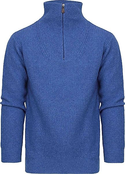 Suitable Half Zip Pullover Wool Blend Blau - Größe M günstig online kaufen