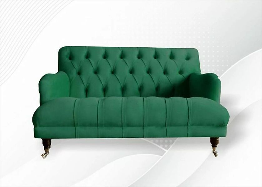 JVmoebel Chesterfield-Sofa, Luxus grüner Zweisitzer Chesterfield Design mod günstig online kaufen