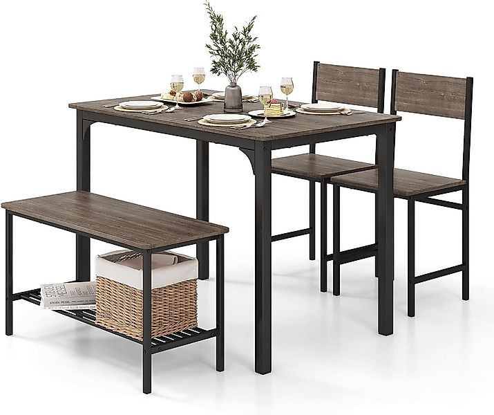 KOMFOTTEU Essgruppe, (Set, 4-tlg), Industriedesign mit Metallgestell günstig online kaufen