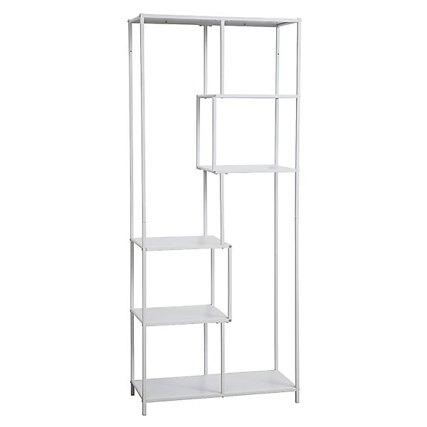 Svita Kela Metallregal 6 Ebenen Küchenregal Badregal Industrial Style Weiß günstig online kaufen